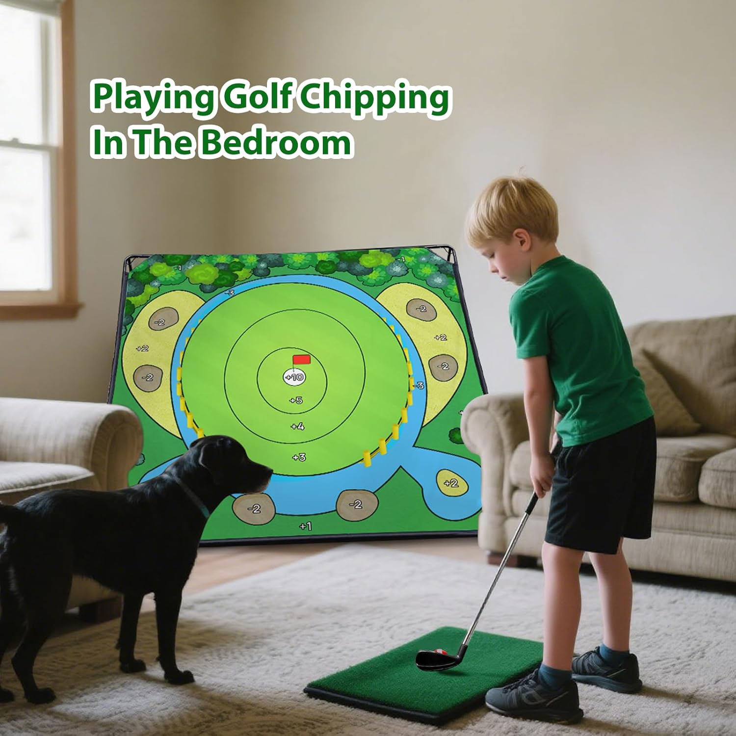 Detalle 2 de Portable 70x70 Indoor/Outdoor Golf Chipping Practice Mat