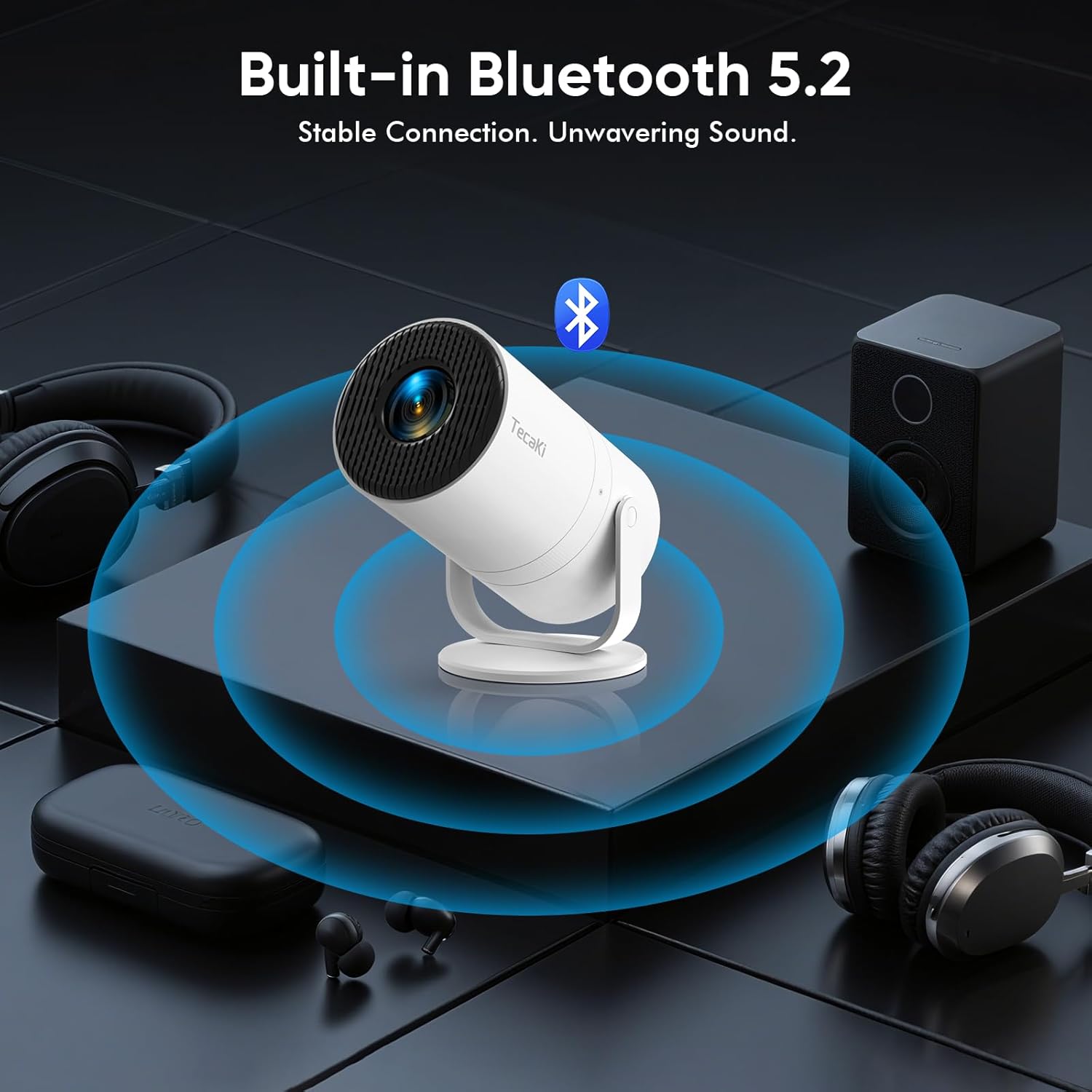 Thumbnail 3 de Tecaki Mini Projector Android 14, 1080P portable projector