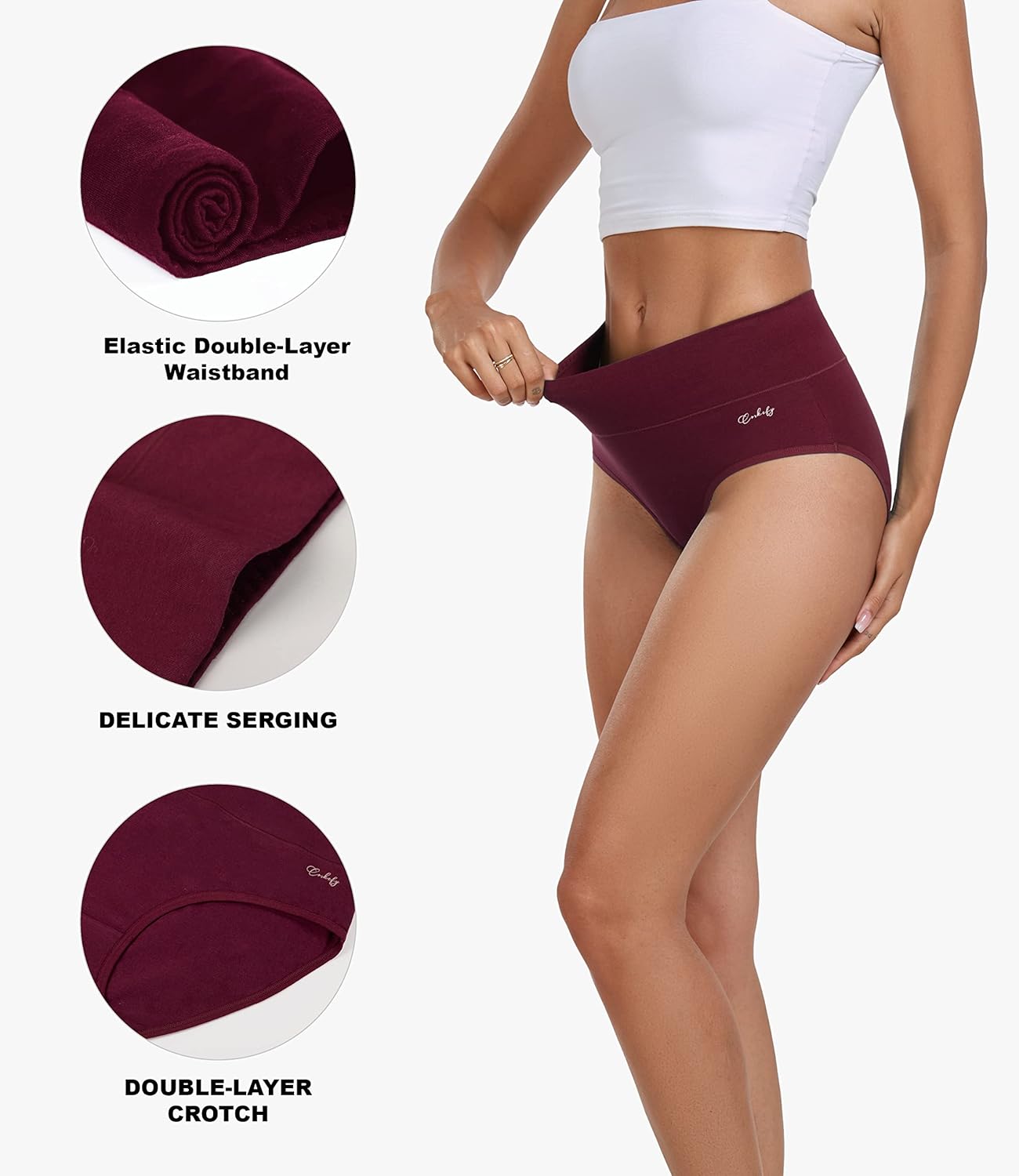 Thumbnail 2 de coskefy High Waisted Cotton Briefs 5 Pack
