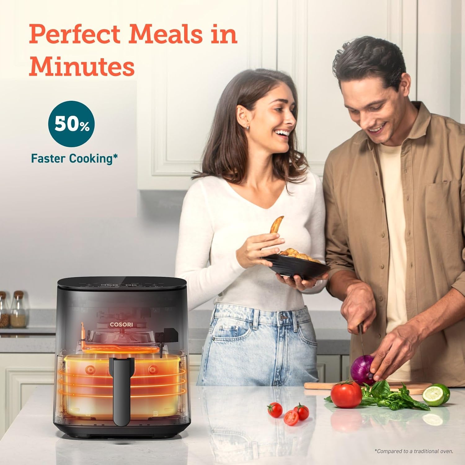 Detalle de COSORI Air Fryer 4.7L with 9-in-1 functions