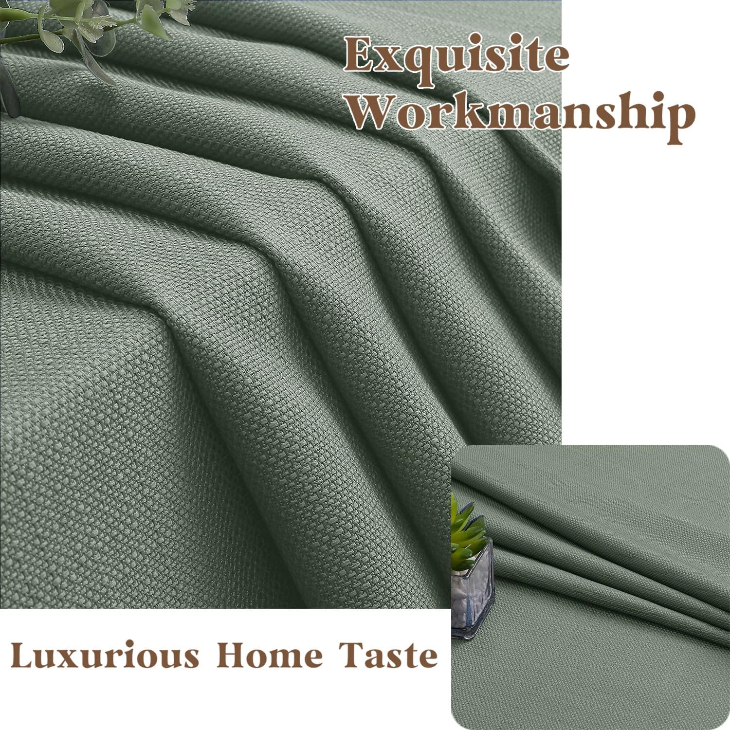 Thumbnail 6 de Gwine Sage Green Curtains 72" 2-panel set 🪟