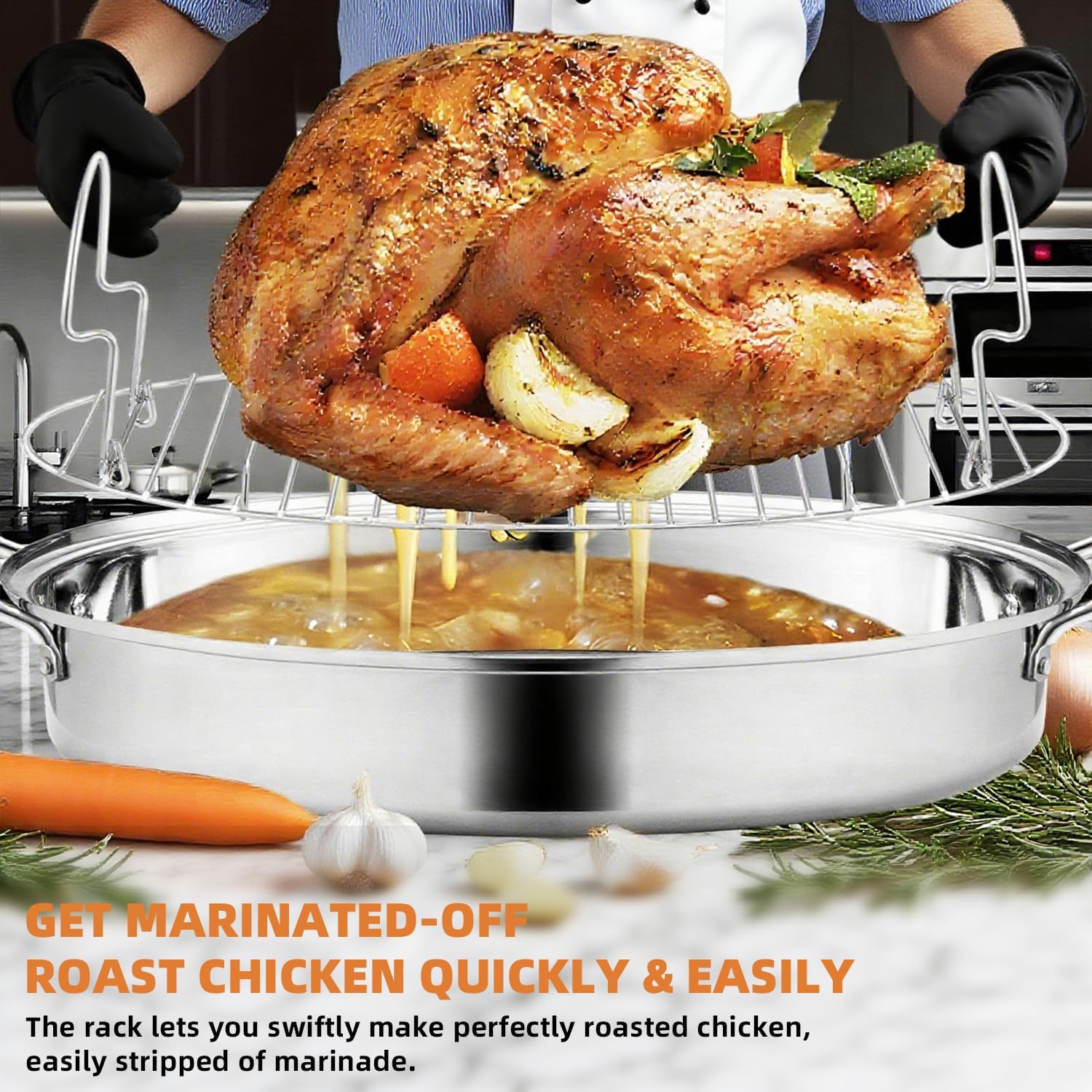 Thumbnail 5 de Large Roasting Pan, 22-Inch