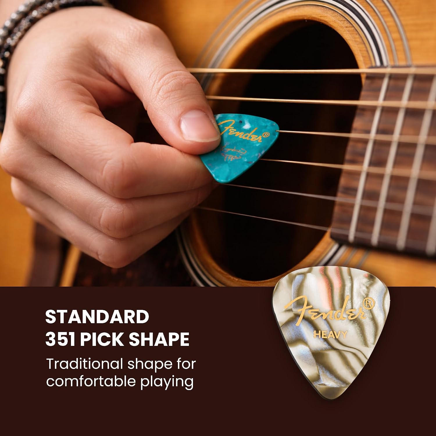 Detalle de Fender Premium Picks Sampler 12 Pack: Thin, Medium & Heavy Gauges (Austin Bazaar Exclusive)