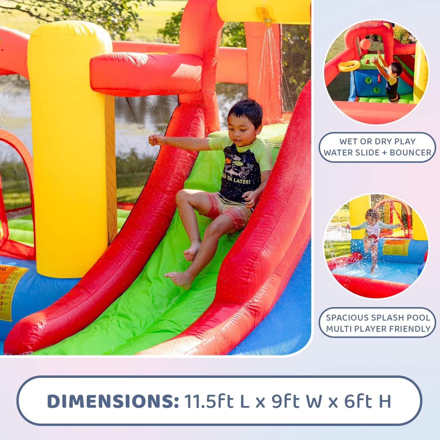 Thumbnail 4 de Bounceland Jump and Splash Adventure Bounce House & Water Slide (All-in-one) with UL-Certified Blower