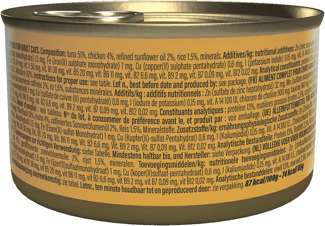 Detalle de Schesir Thon avec Poulet en Gelée – Nourriture humide pour chats, conserve, 12 x 85 g