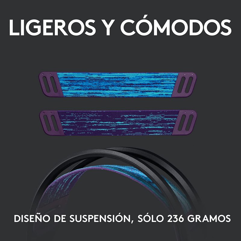 Detalle 2 de Logitech G535 Auriculares Gaming Inalámbricos Negros para PC y Consolas