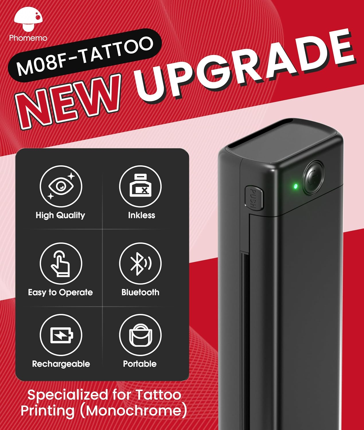 Detalle 2 de Phomemo M08F Tattoo Drucker