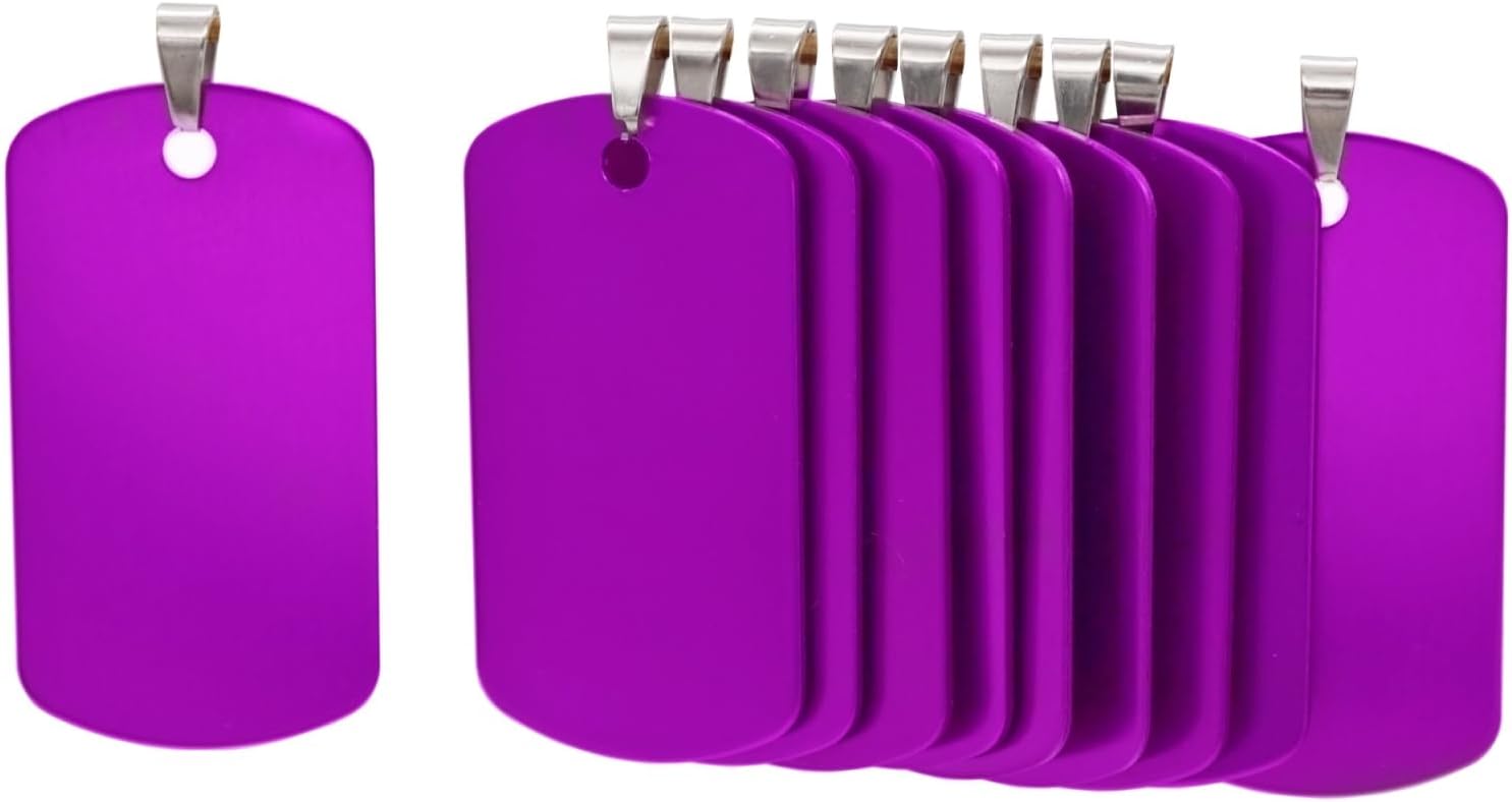 Thumbnail 6 de NanTun Rectangle Aluminum Blank Dog Tags (30 pcs) – 46mm x 25mm, 1mm Thick, DIY Engraving