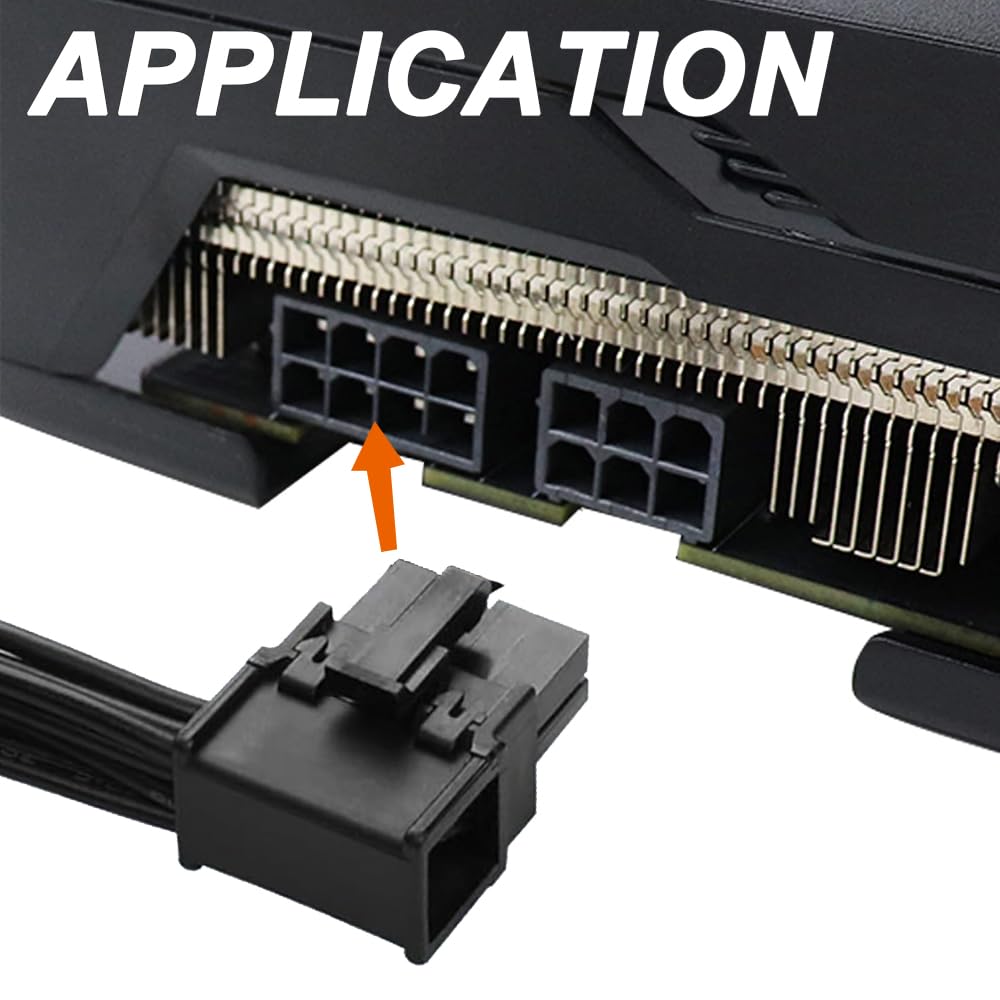 Thumbnail 6 de Xiatiaosann Right Angle PCIe 8-Pin Extension Cable (2-Pack) – 90° Male to Female Power Adapter for Graphics Cards