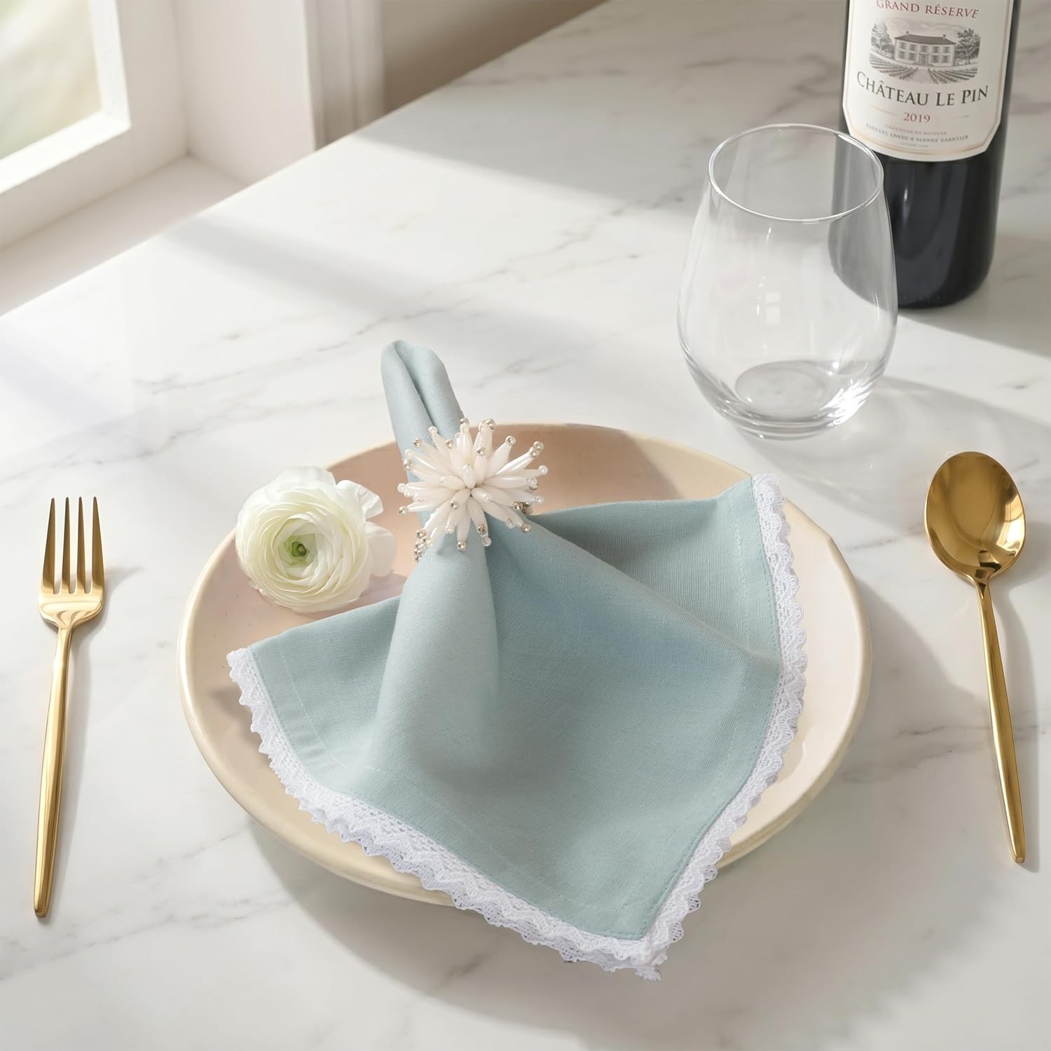 Thumbnail 1 de FINGERCRAFT Cotton-Linen Napkins, 20 x 20 Inch