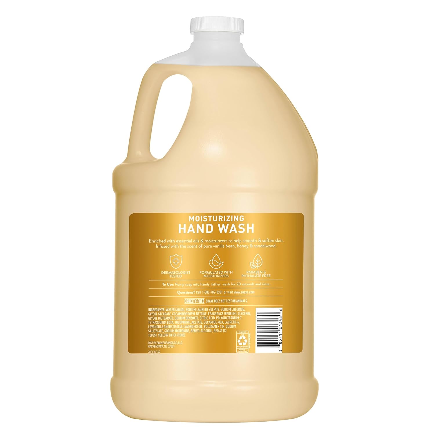 Detalle 2 de Suave Moisturizing Honey & Vanilla Hand Wash, 1 Gallon, with Essential Oils