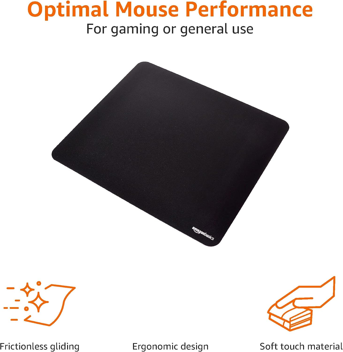 Detalle de Amazonベーシック SBD87WD ゲーム用マウスパッド Lサイズ ブラック 布面・ゴム製ベース