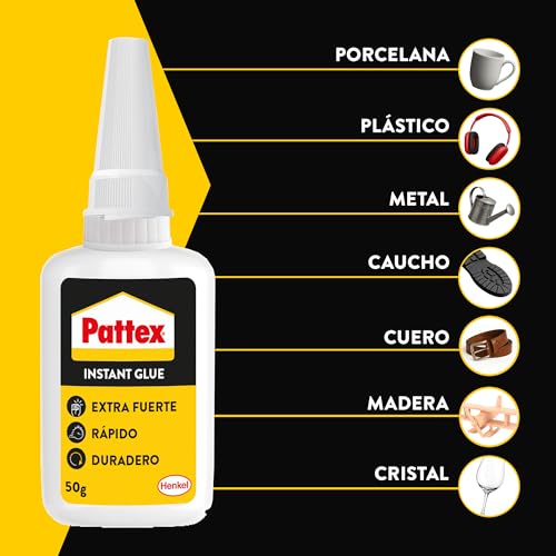 Detalle de Pattex Adhesivo Instantáneo Extra Fuerte 50 g: pega rápida y resistente para múltiples materiales
