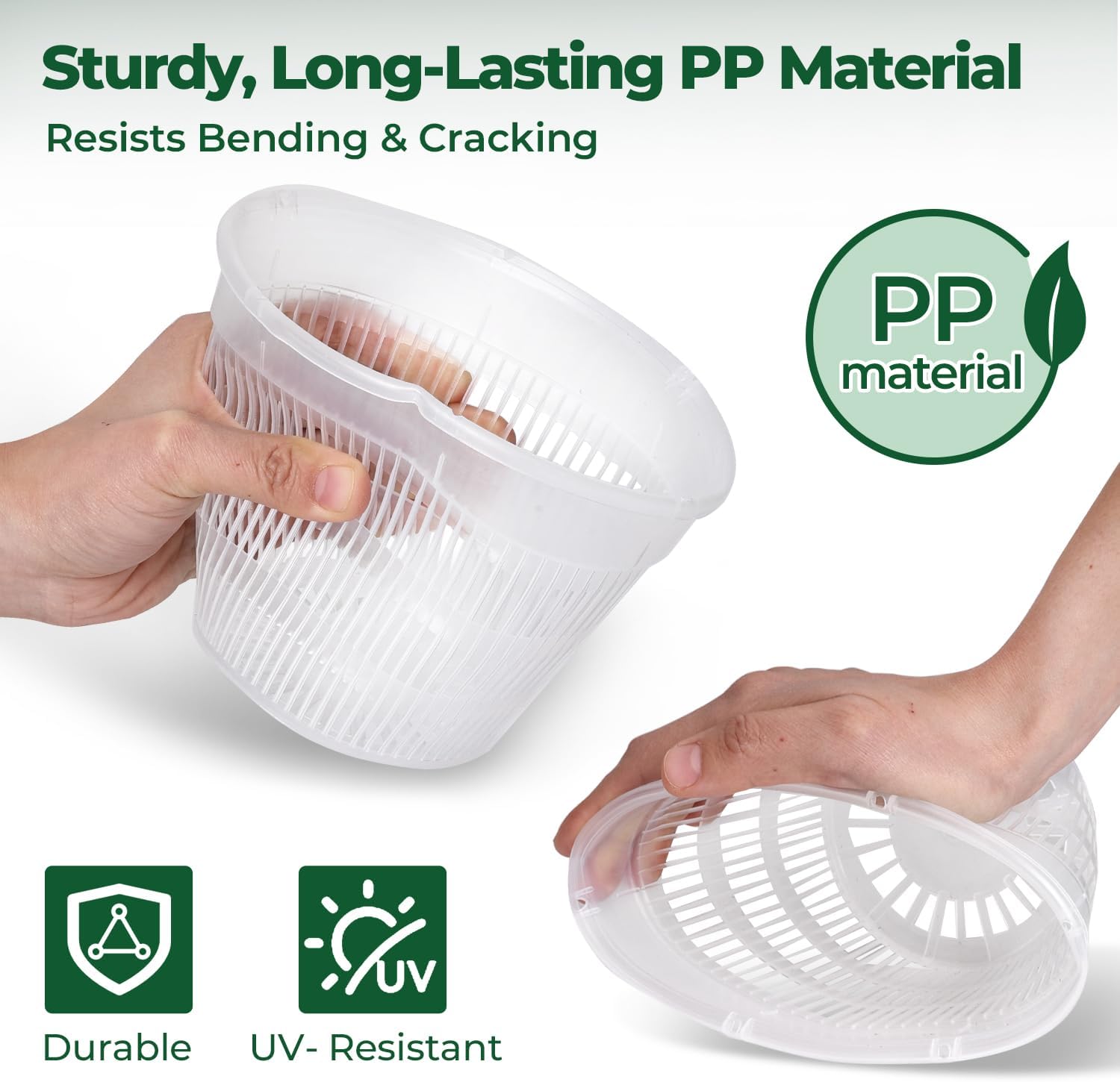 Thumbnail 3 de T4U Orchid Pot 6-Pack (16cm) with Holes and Matching Saucers for Indoor/Outdoor Repotting