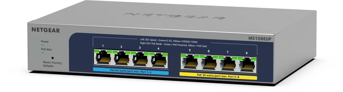 Thumbnail 9 de Netgear MS108EUP Multi-Gigabit-Switch mit 8 Ports, PoE und PoE++ (Ultra60)