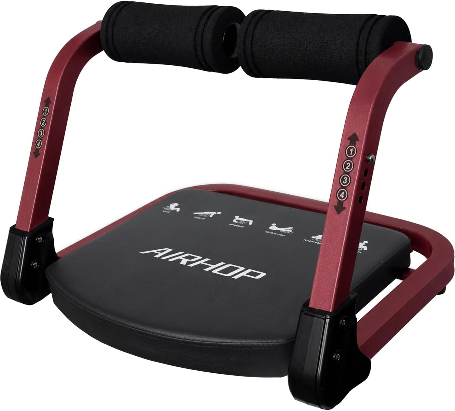 Thumbnail 6 de AIRHOP Ab Machine, 4-Level Auto-Rebound Core Trainer with Foldable Steel Frame