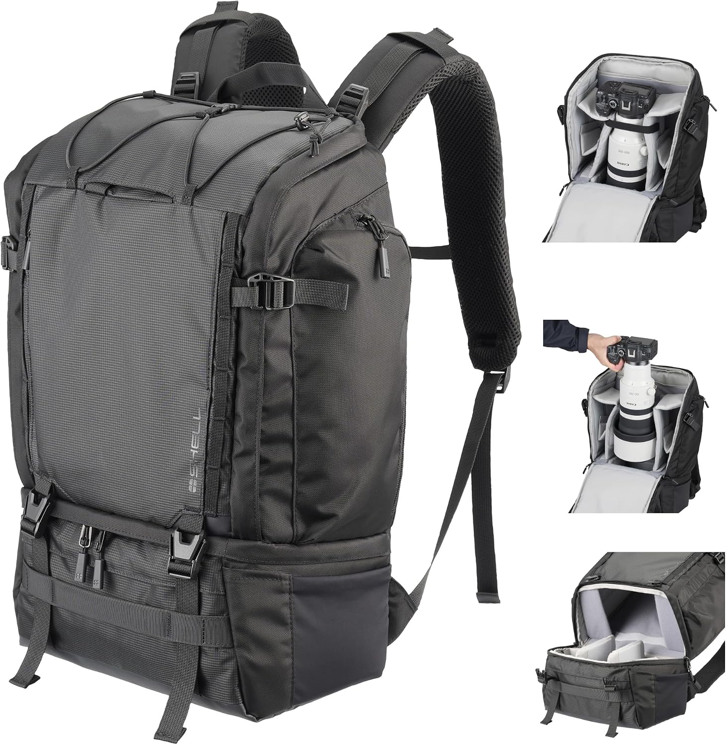 Detalle de HAKUBA +SHELL トレック04AZ カメラリュック 18L・上下2気室・超望遠レンズ対応