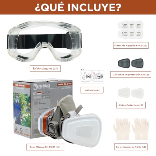 Detalle 2 de RHINO Smart Solutions mascarilla respiratoria RH-M101