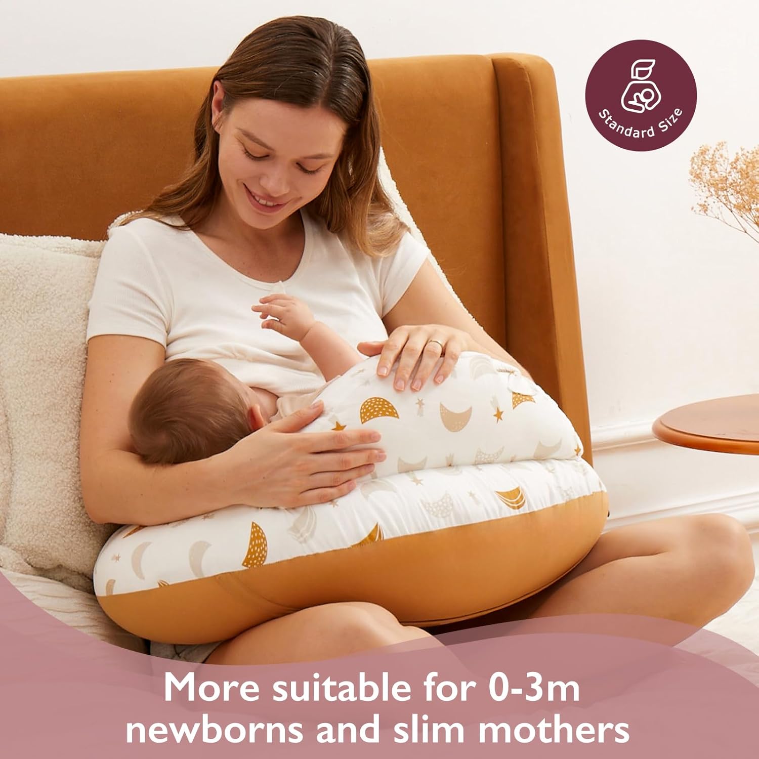 Thumbnail 2 de momcozy Nursing Pillow for Petite Mums with Safety Fence and Removable Cover – Starry Moon