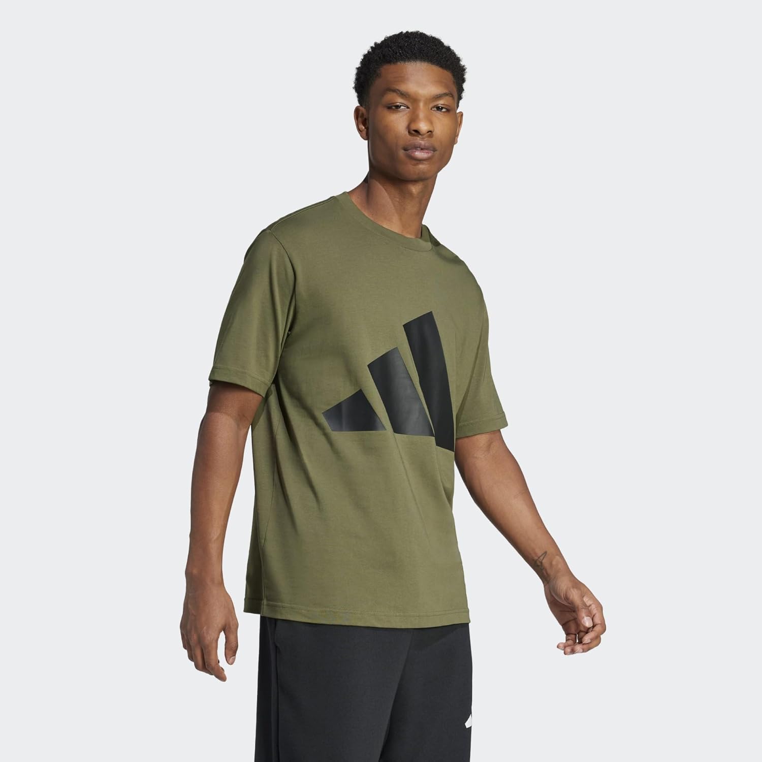 Thumbnail 4 de Adidas Herren Essentials Big Logo Single Jersey Tee – einfaches Basic Shirt aus 100% Baumwolle