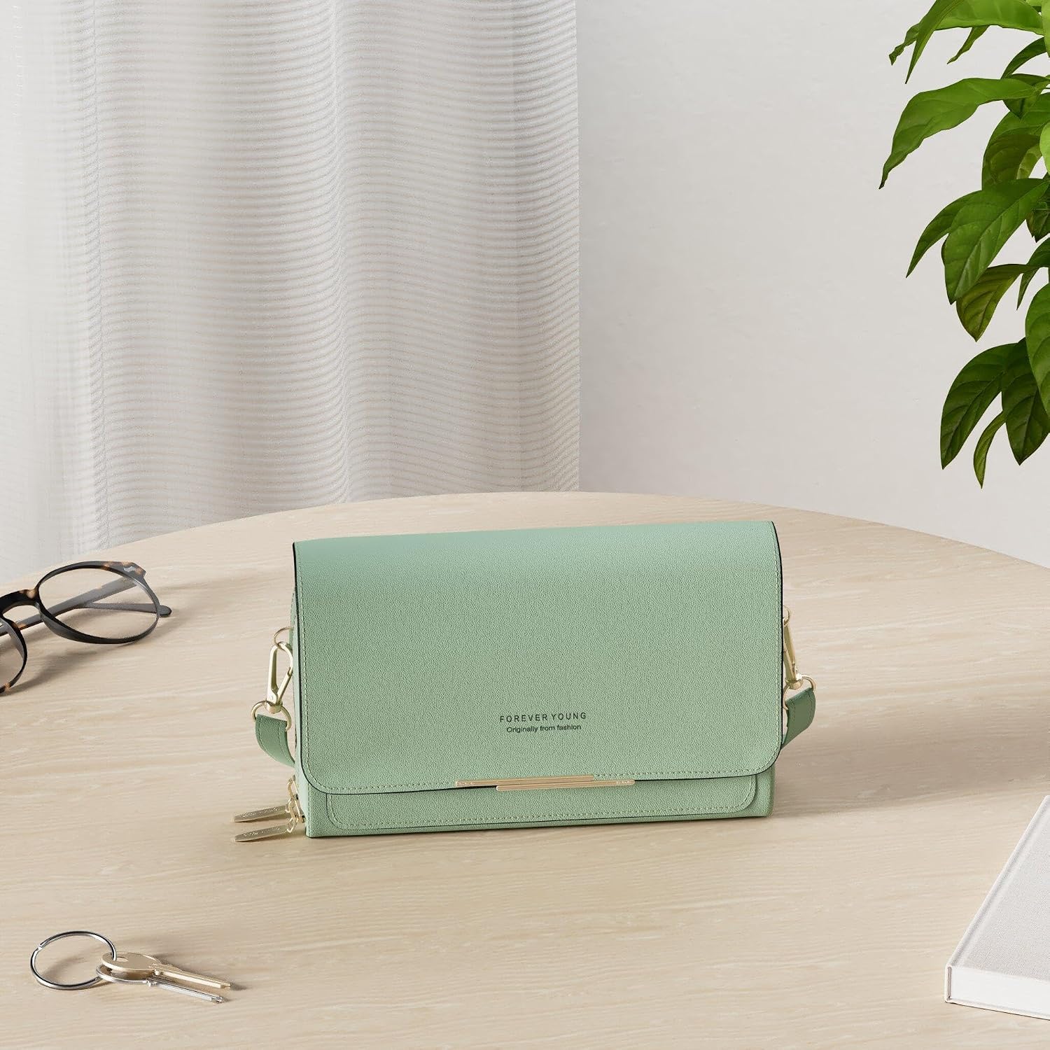 Detalle de Roulens Borsa a Tracolla da Donna con 2 Scomparti Capienti – PU Pelle Sintetica