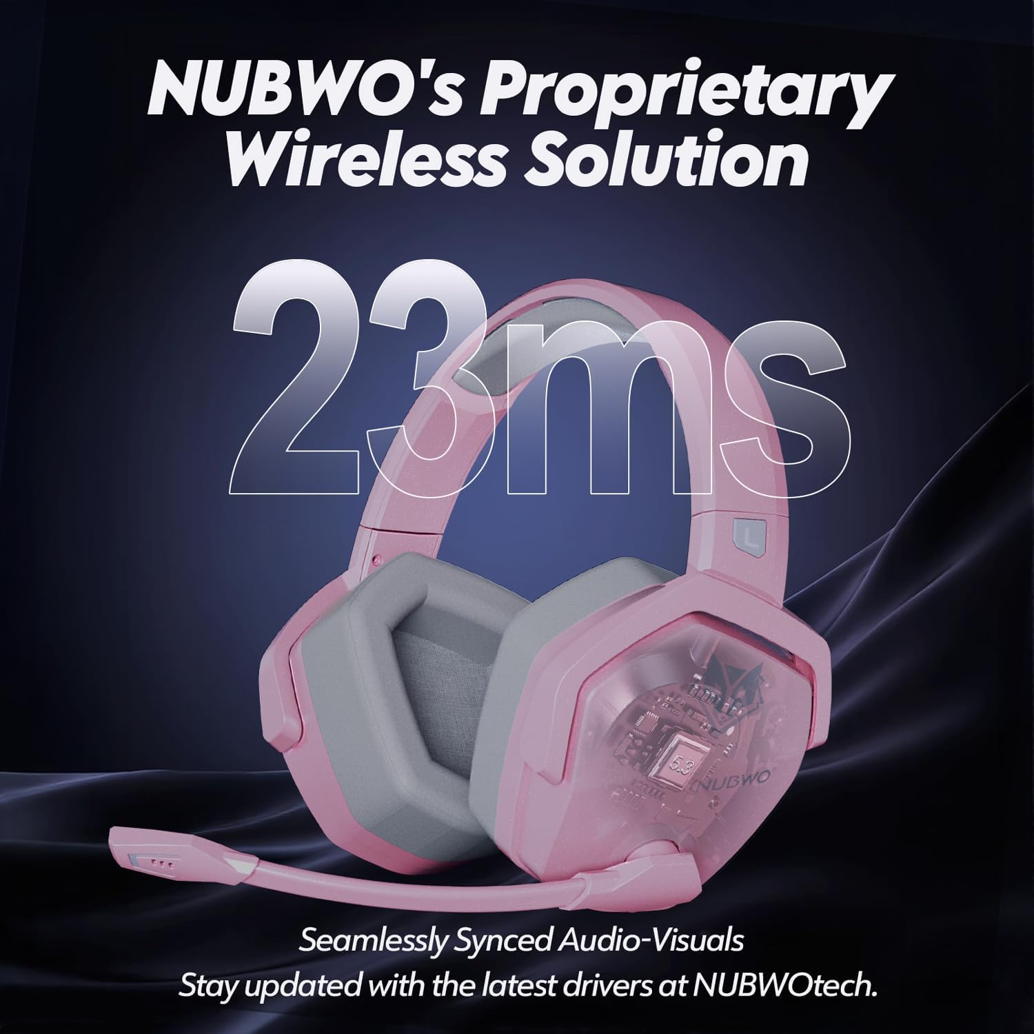 Detalle de NUBWO G06 Gaming-Headset 100 Stunden Akku