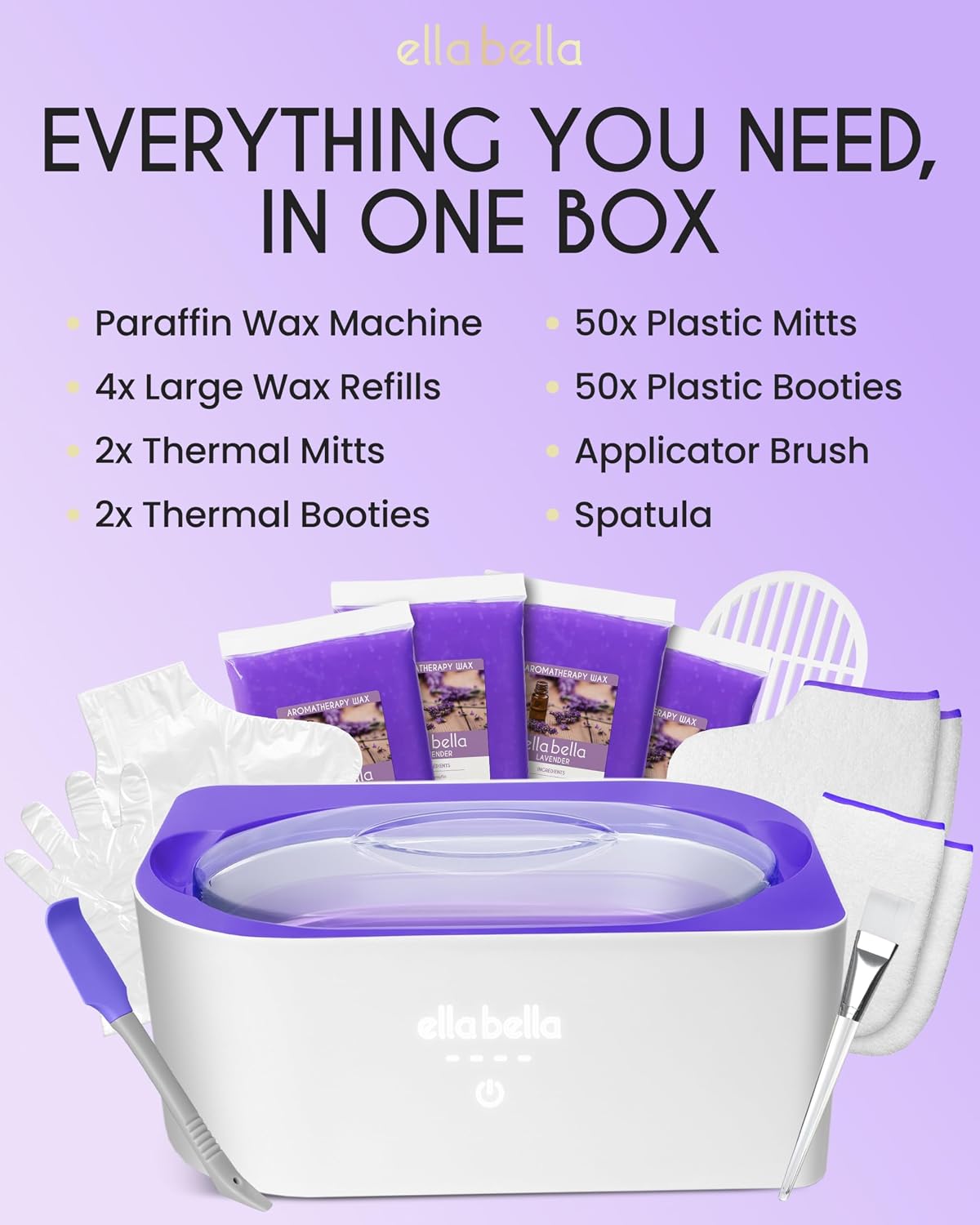 Detalle de ELLA BELLA EB-PWM Paraffin Wax Machine for Hands and Feet, At-Home Kit