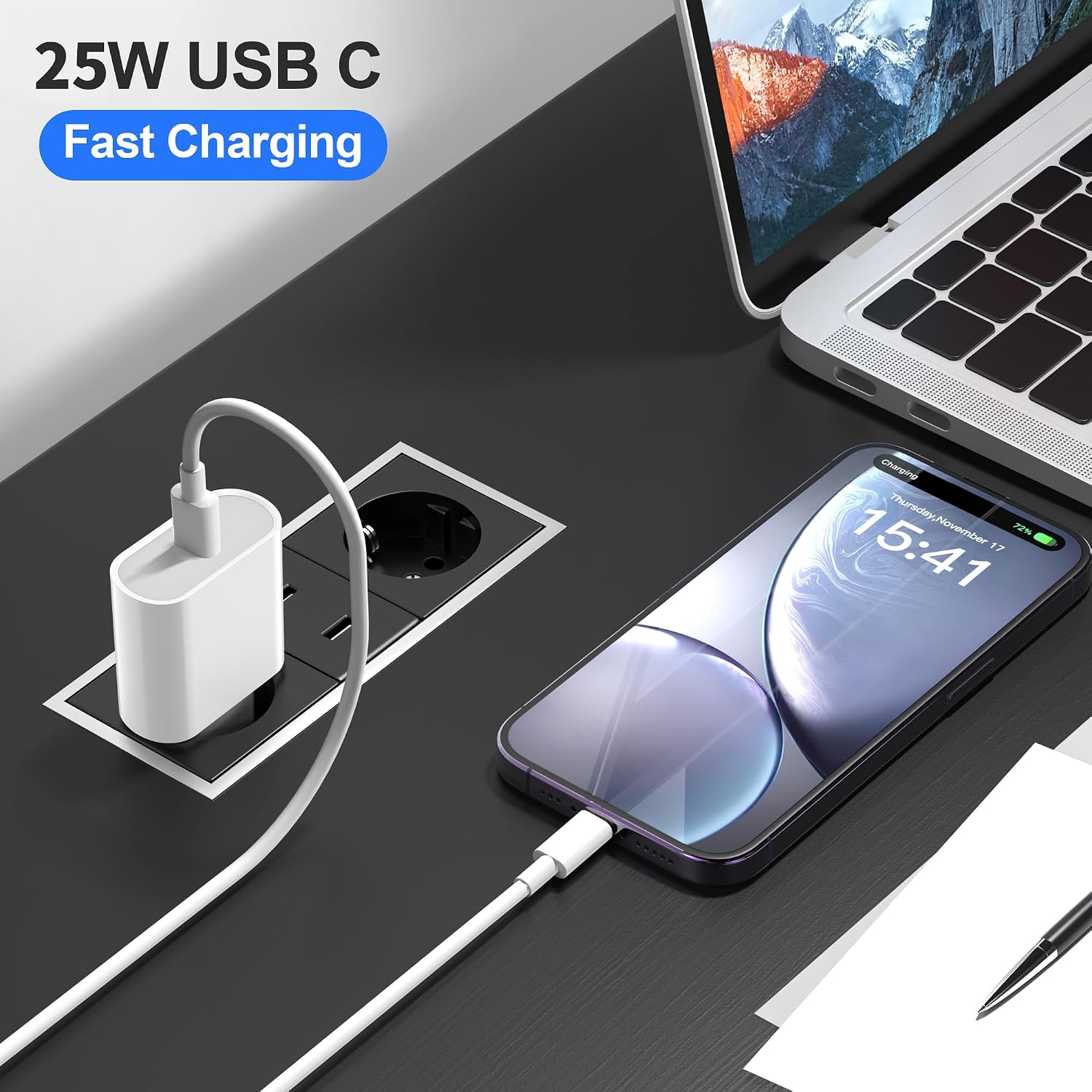 Thumbnail 4 de Caricabatterie USB-C per iPhone 14/13/12/11/SE 2 m cavo