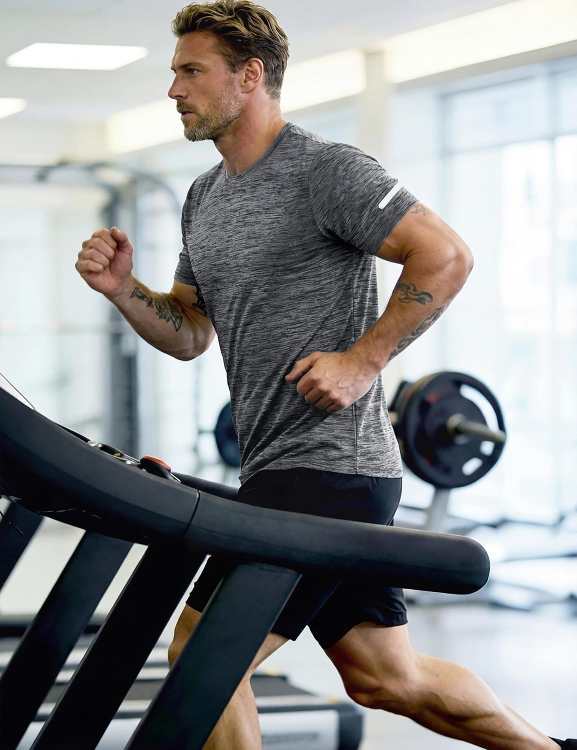 Detalle de MAGCOMSEN Mens T Shirt Gym Running Sport Shirts: Lightweight, Quick-Dry Performance
