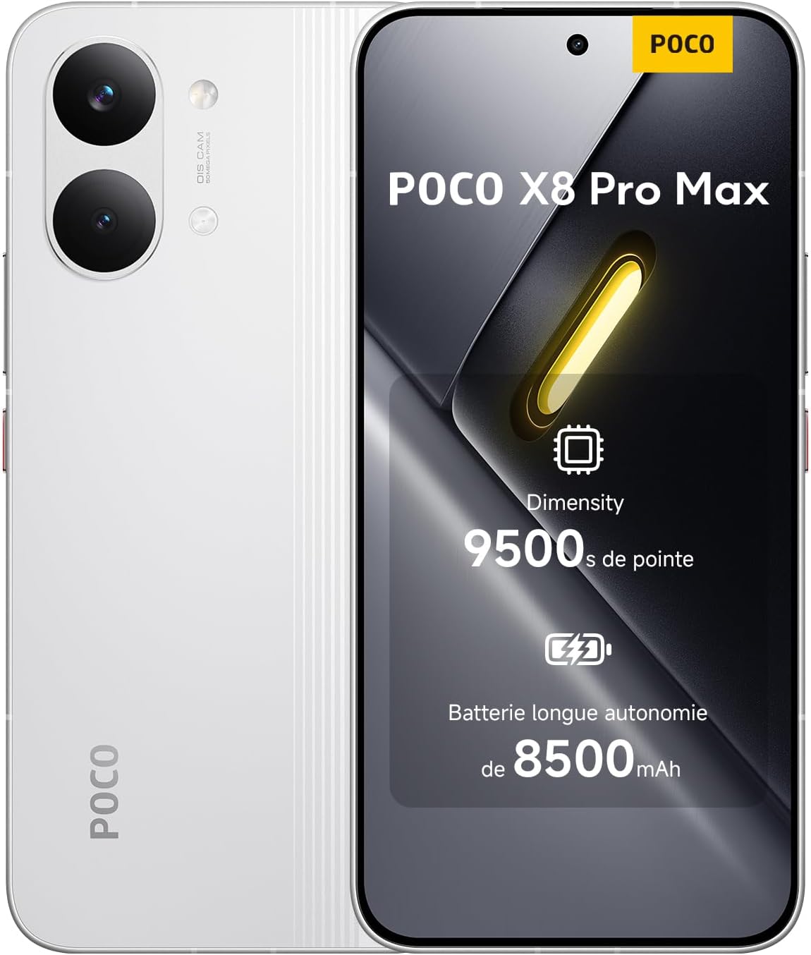 Detalle de POCO X8 Pro Max (12+512 Go) – Smartphone haut de gamme avec écran AMOLED 1,5K 120 Hz et charge 100 W