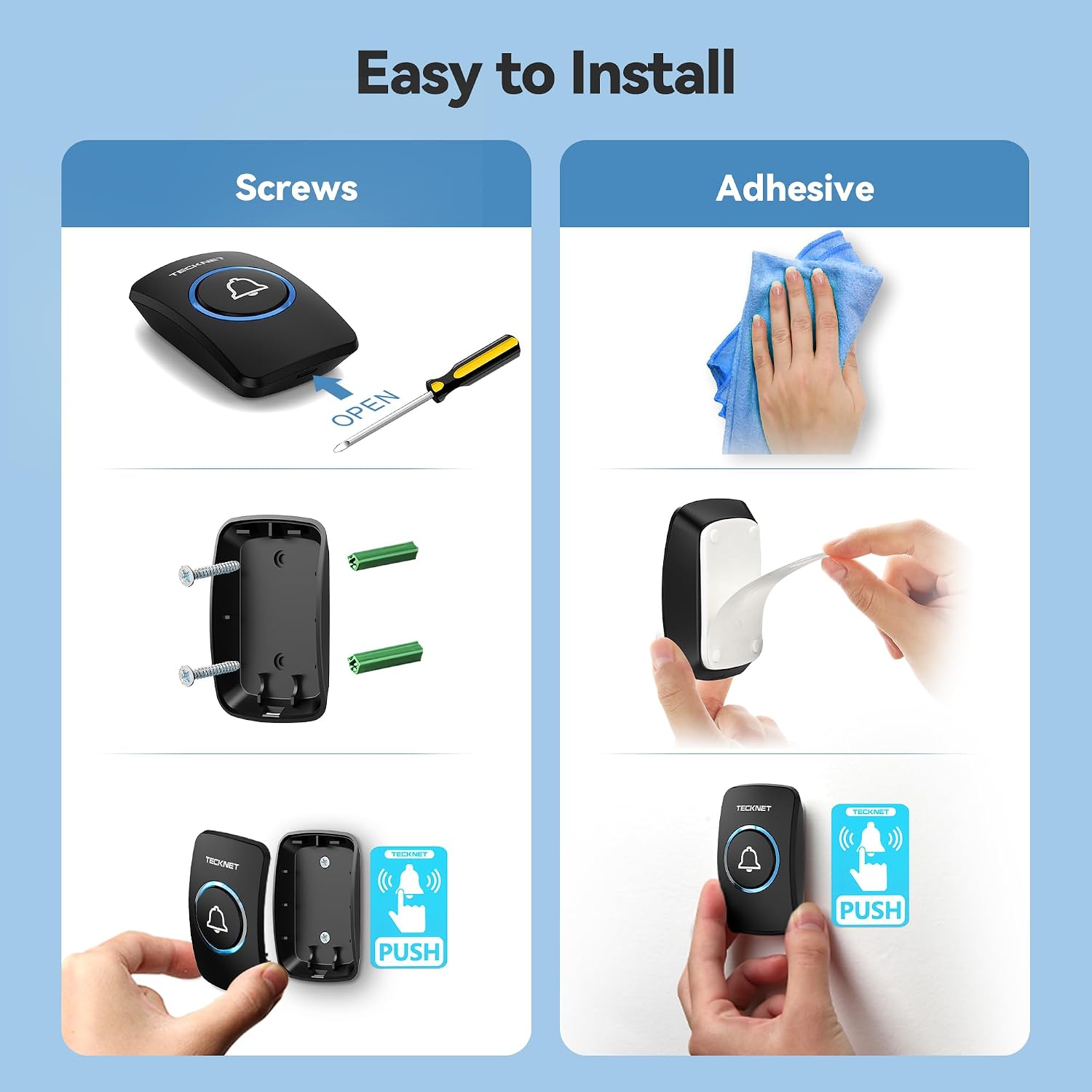 Thumbnail 5 de TECKNET Wireless Doorbell 400m range