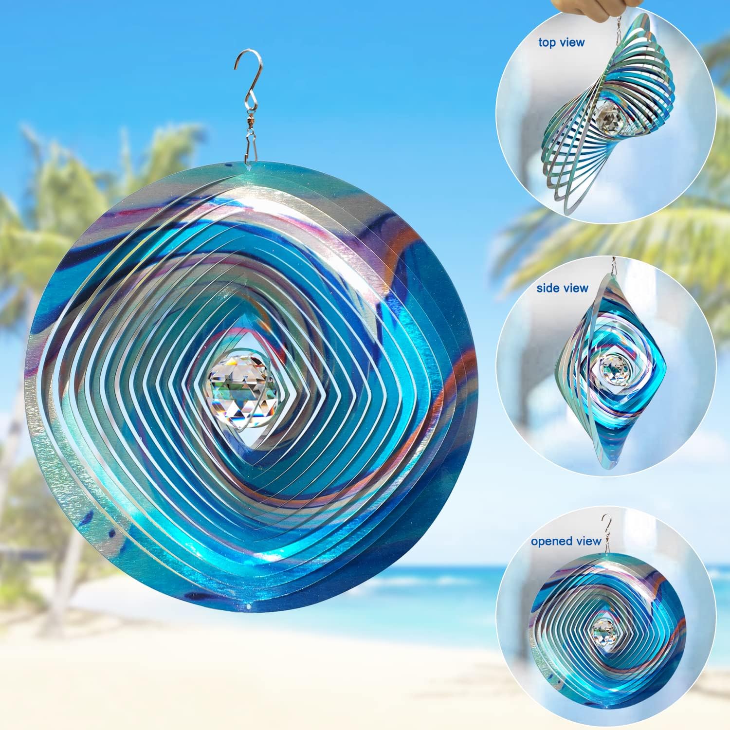 Thumbnail 2 de FONMY Mandala Wind Spinner 12-inch Yard Art