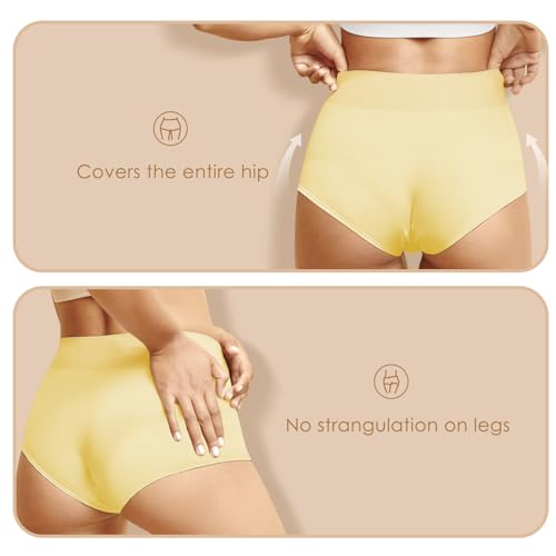 Thumbnail 3 de YouShow Underwear Women High Waisted Seamless Knickers – 5 Pack Cotton Full Briefs (Multicolor-02, 2XL)