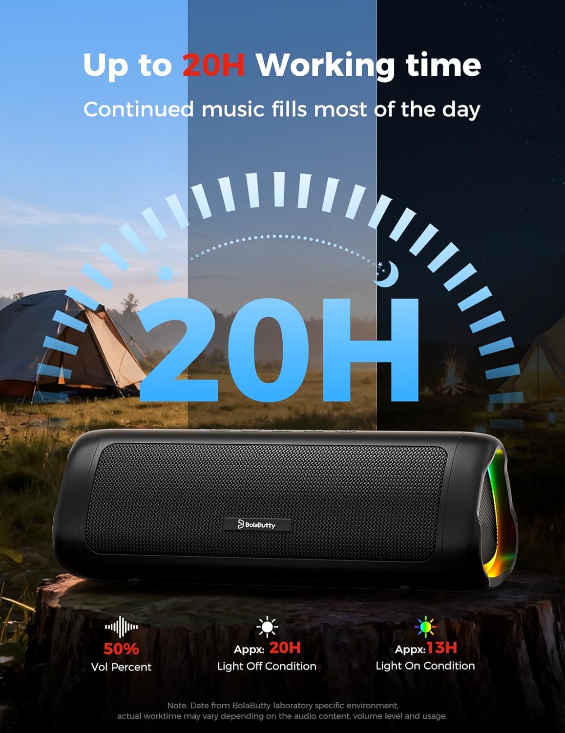 Thumbnail 4 de BolaButty Bluetooth Speaker with HD Sound (IPX5, up to 20H, TWS pairing) — Portable Wireless Speaker in Black