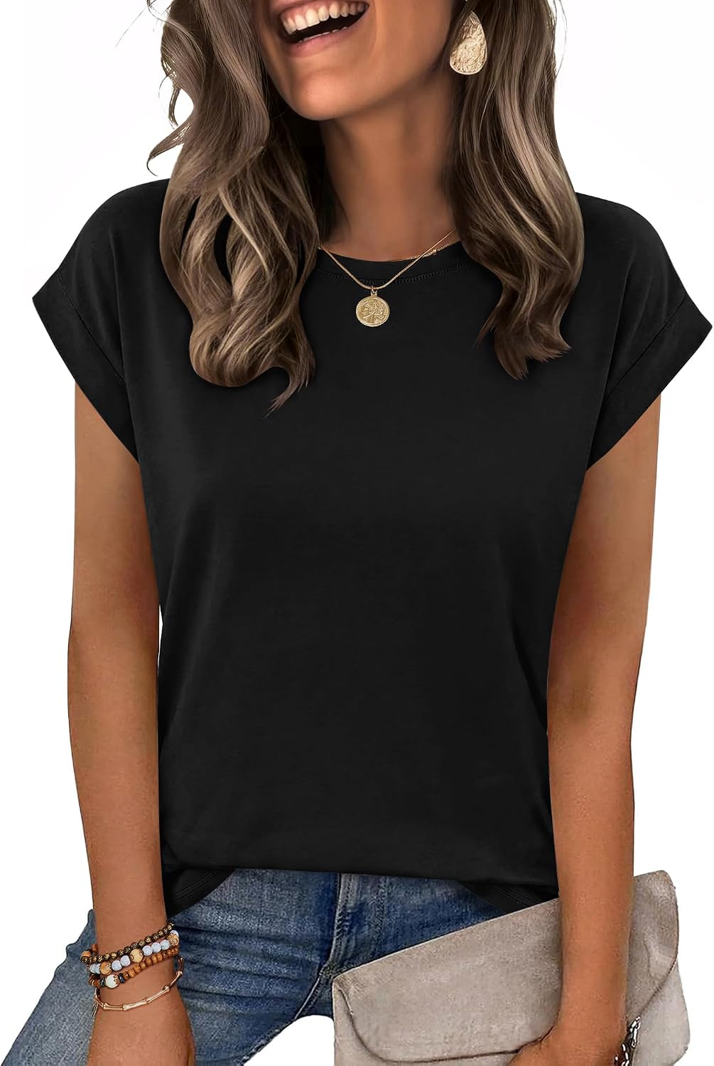 Detalle de Zeagoo Cap Sleeve Tops for Women