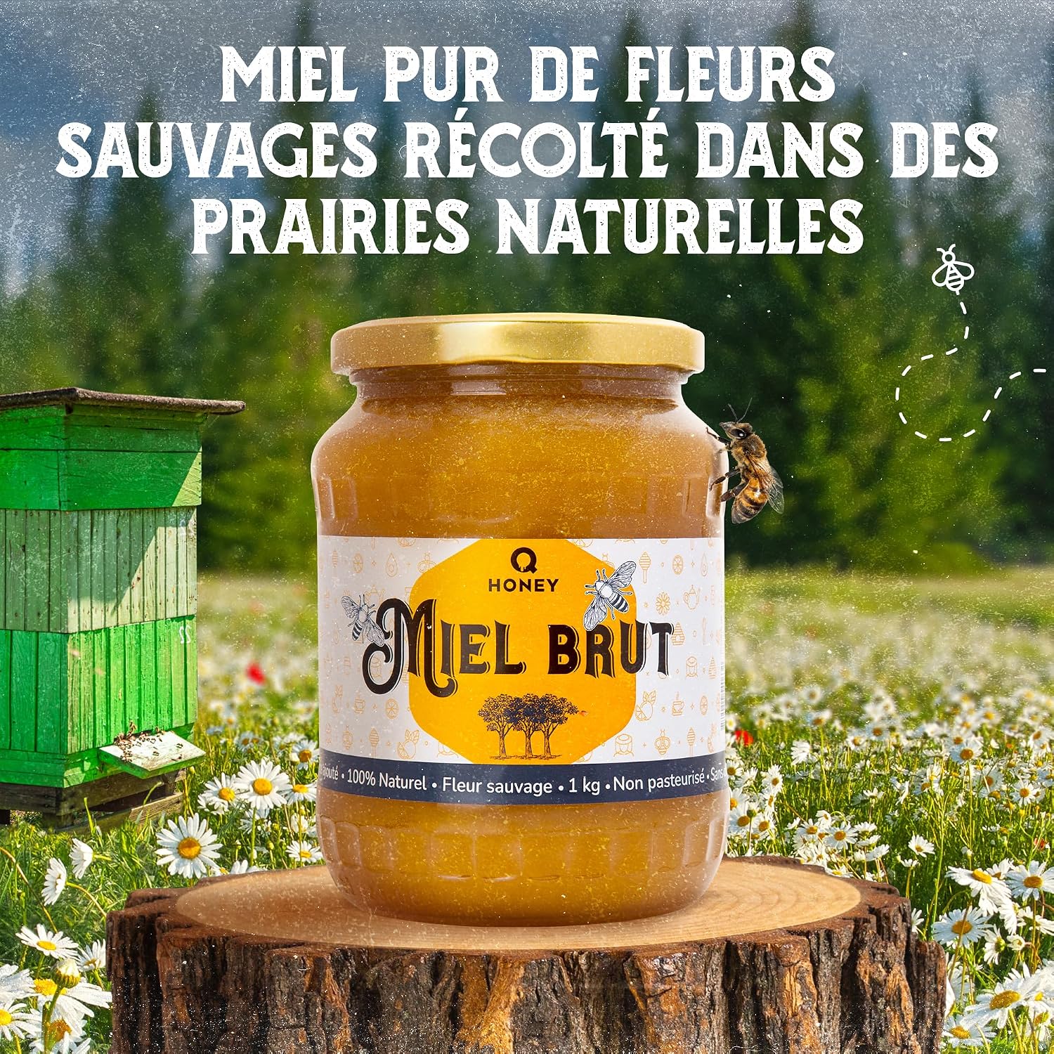 Detalle 2 de Miel brut de fleurs sauvages 1kg đŻ