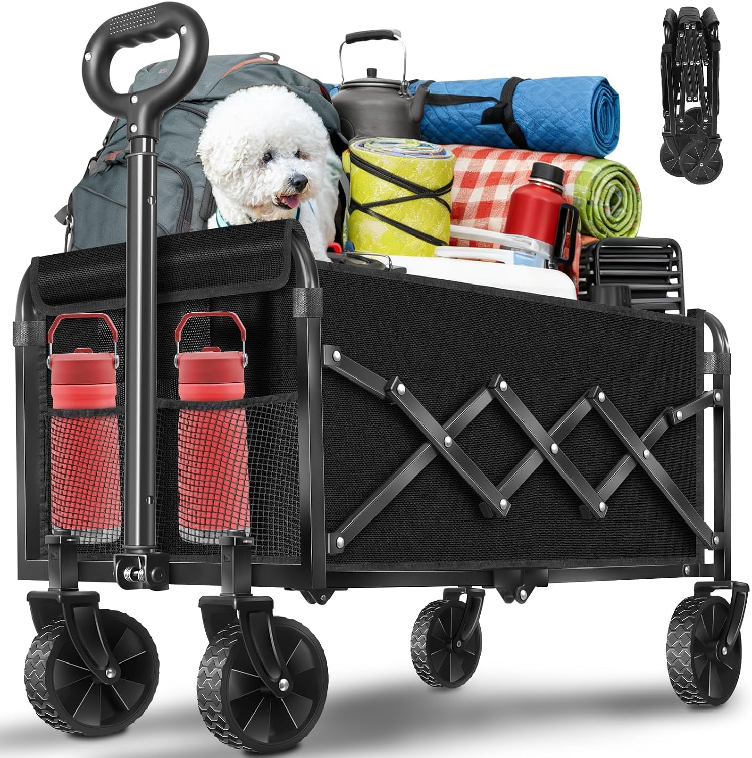 Detalle de Collapsible Wagon Cart with Steel Frame