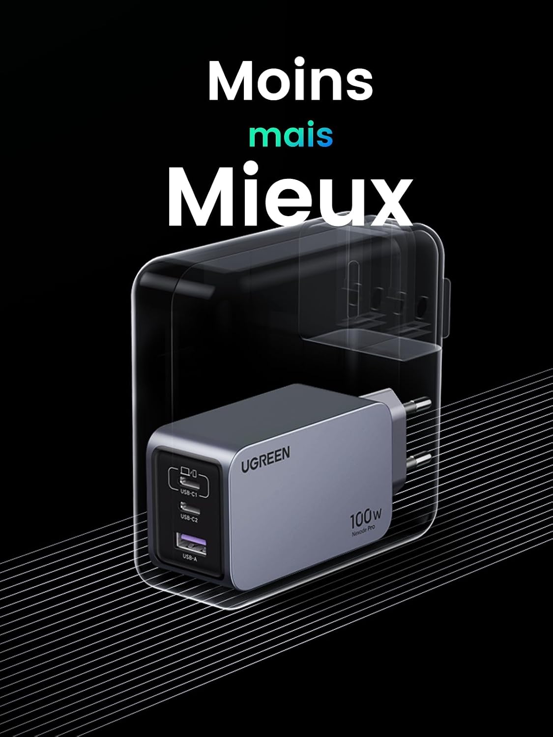 Thumbnail 6 de UGREEN Nexode Pro 100W GaN 3 ports