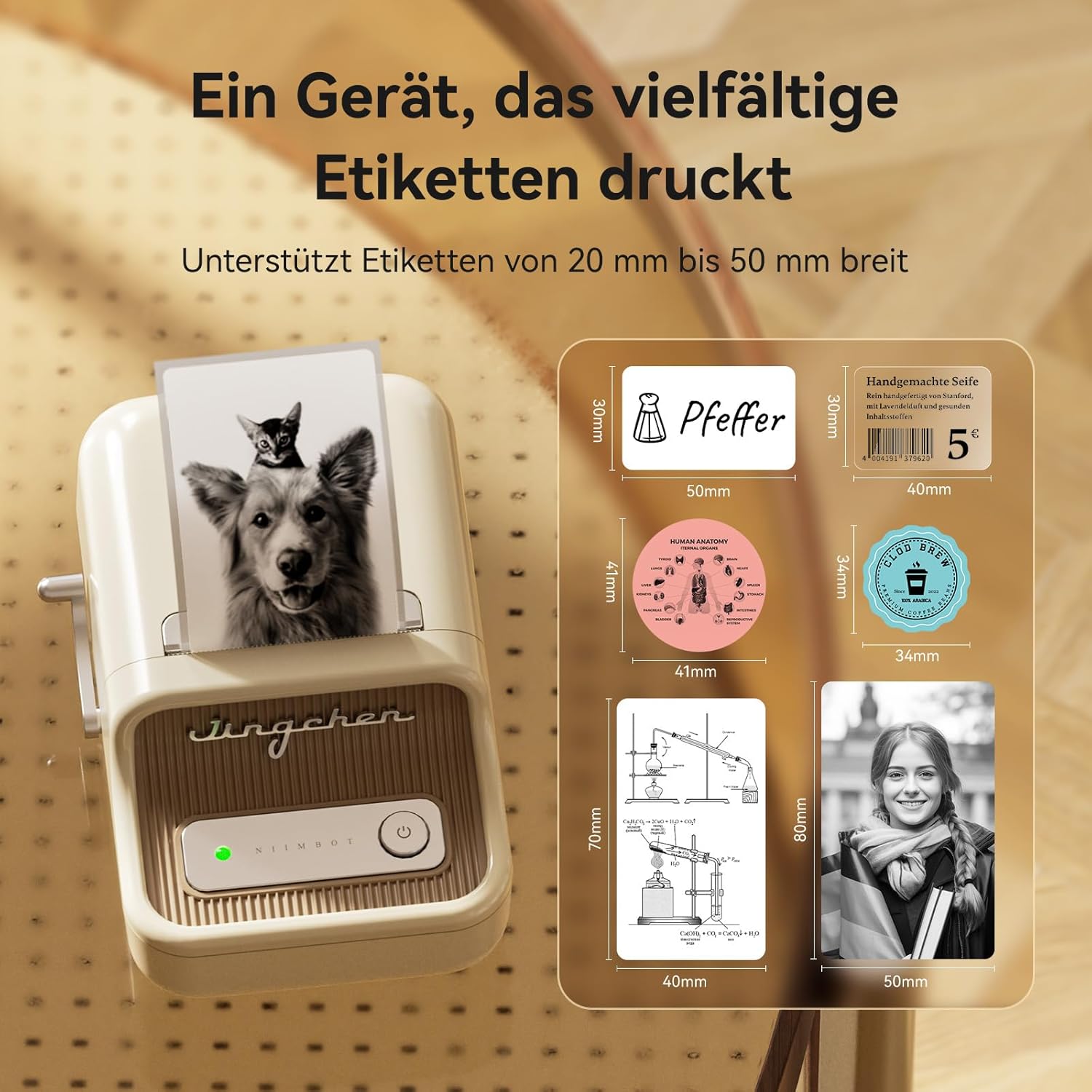 Thumbnail 1 de NIIMBOT Etikettendrucker B21 – Selbstklebendes Beschriftungsgerät mit Bluetooth
