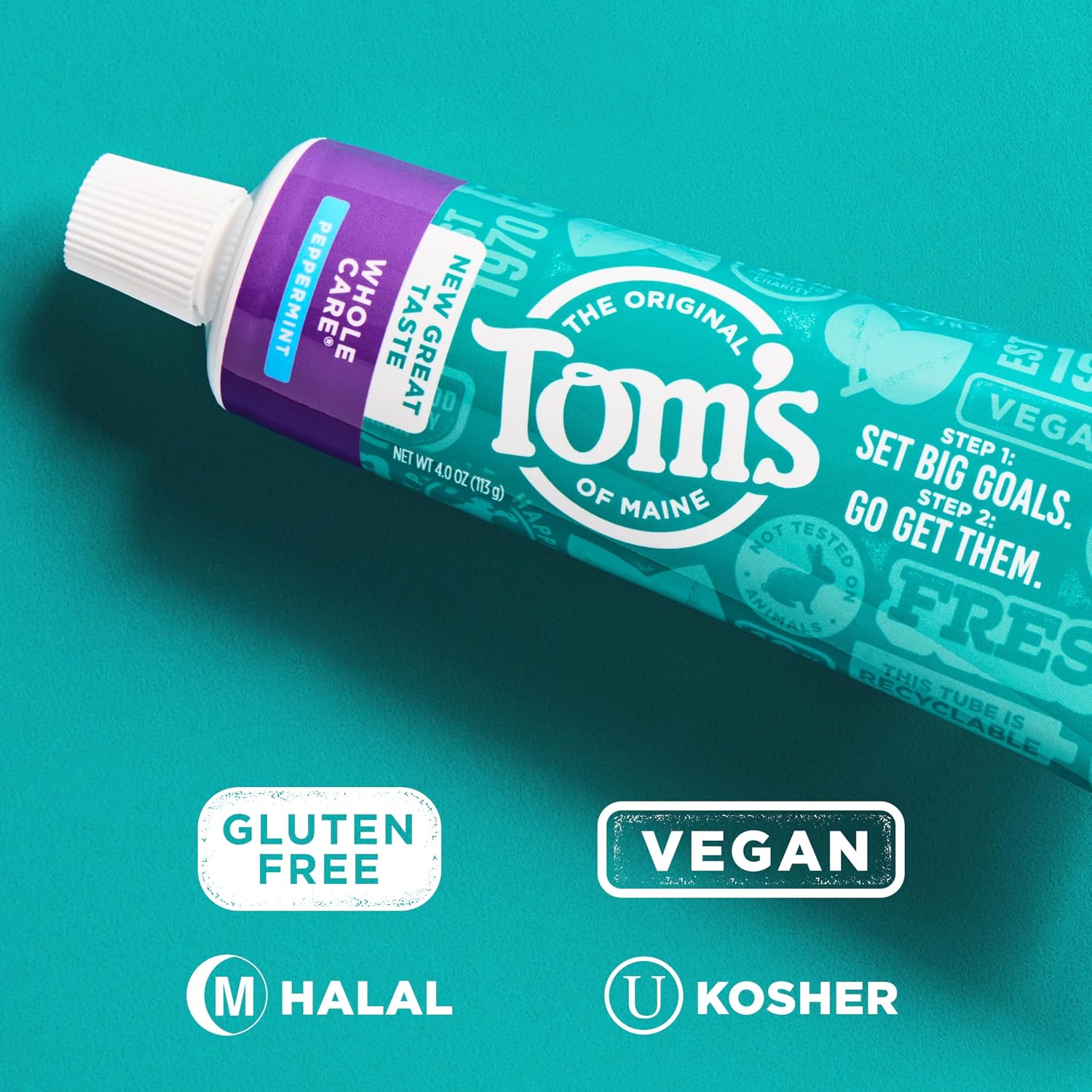 Thumbnail 6 de Tom's of Maine Whole Care Peppermint Toothpaste 4 oz. 🪥