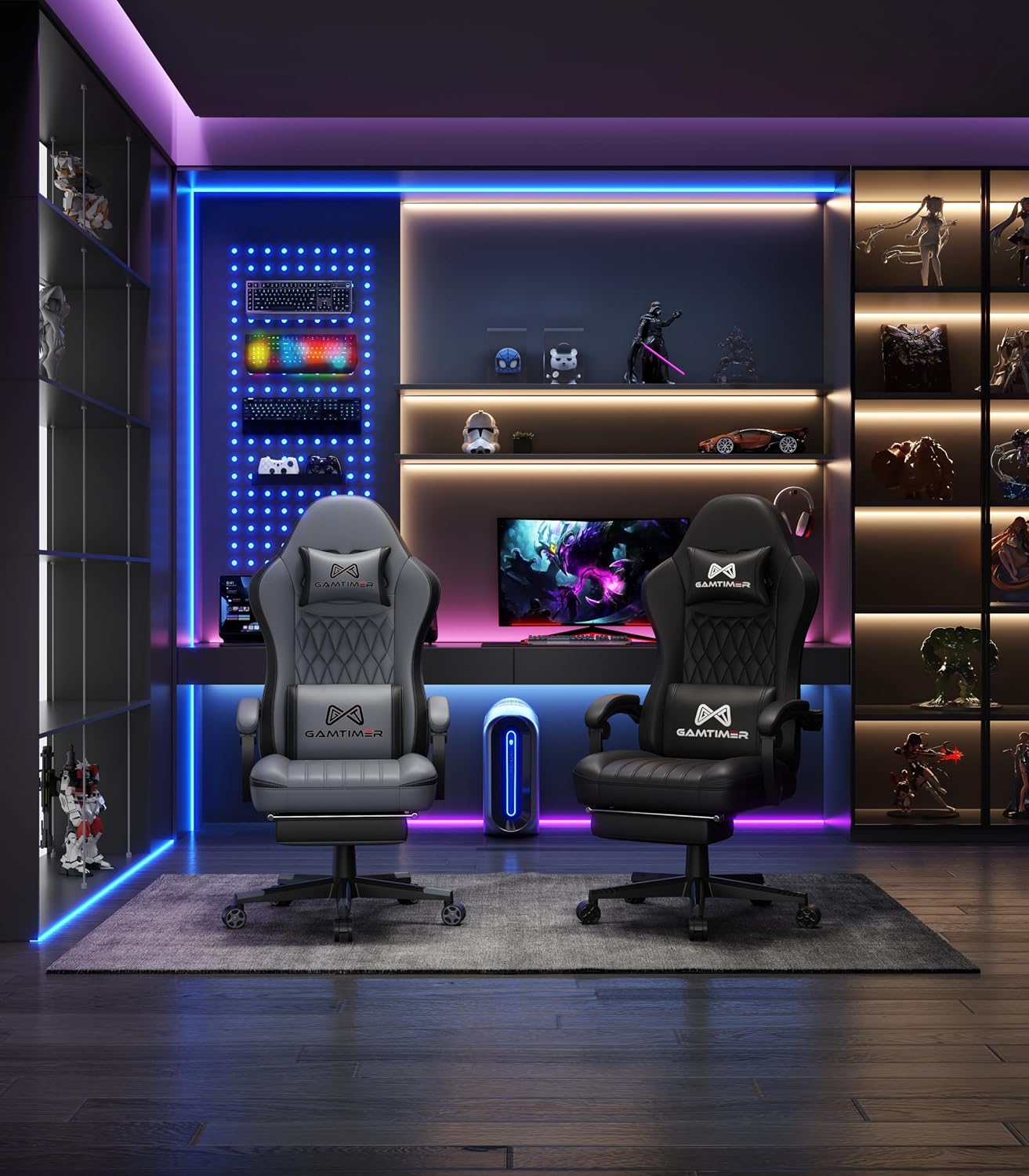 Detalle 2 de Gamtimer Gaming Chair with Footrest