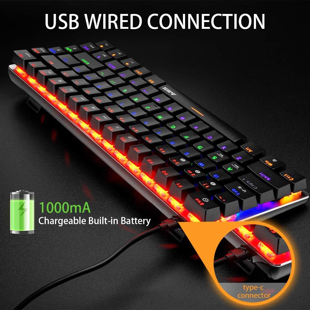 Detalle 2 de Bluetooth Mechanische Tastatur AK33 82 Tasten