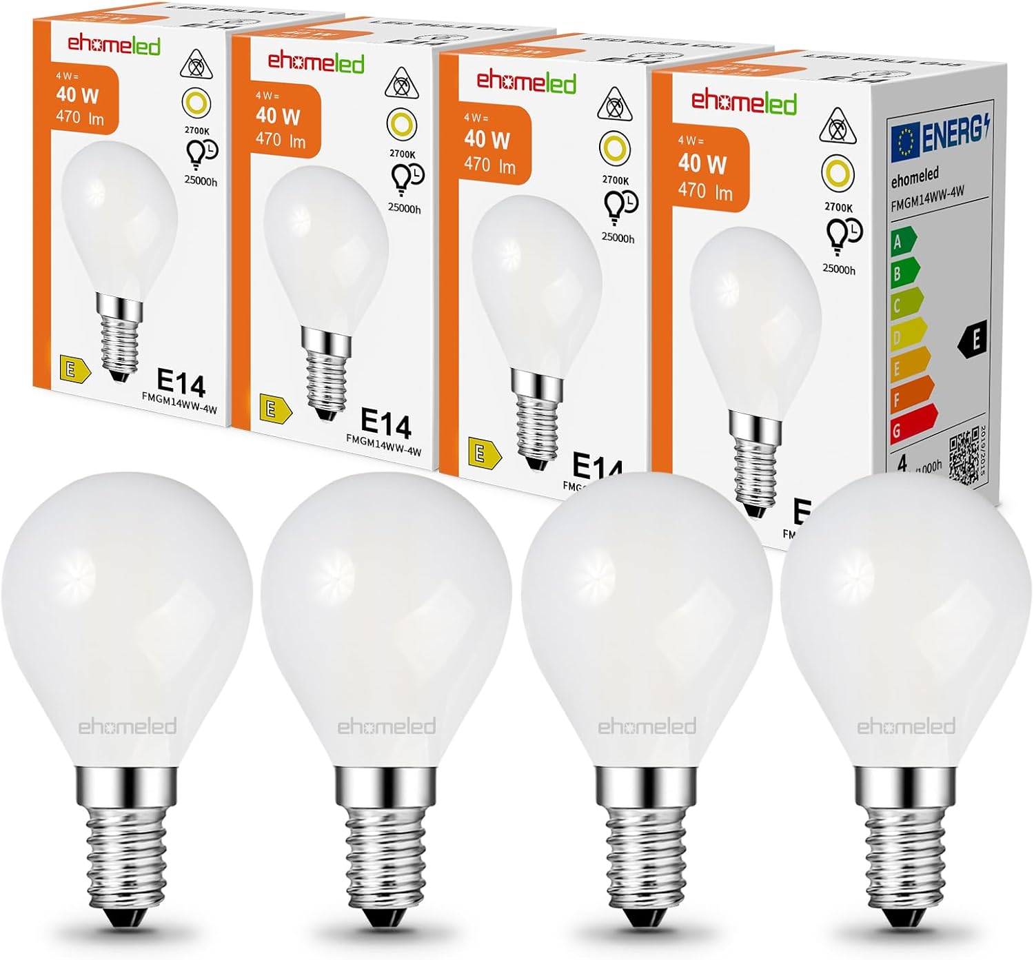 Detalle de ehomeled E14 LED G45 Mini Glühbirne 2700K