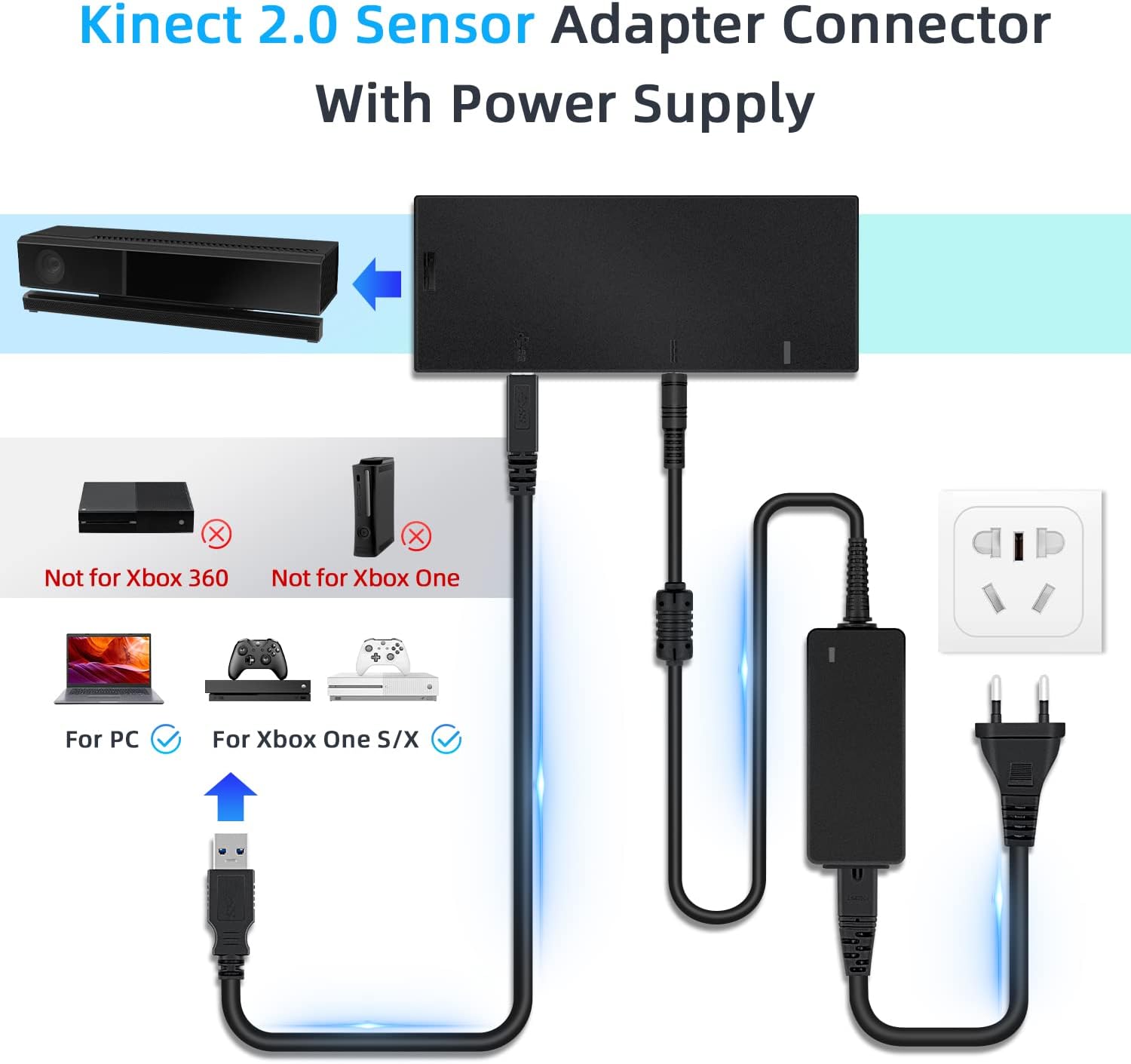 Detalle 2 de Mcbazel Kinect Adapter für Kinect 2.0 Sensor