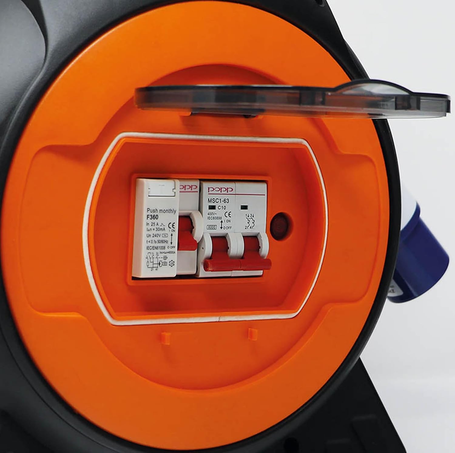 Thumbnail 1 de Maypole 230V 10A Mobile Mains Roller Power Unit with USB and Built-in LED Light