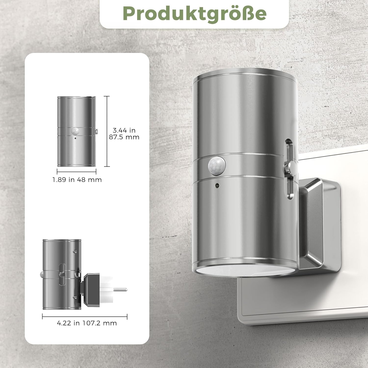 Thumbnail 6 de LOHAS-LED Nachtlicht mit Bewegungsmelder – 0–100 lm, warmweiß, 1-W-Plug-in