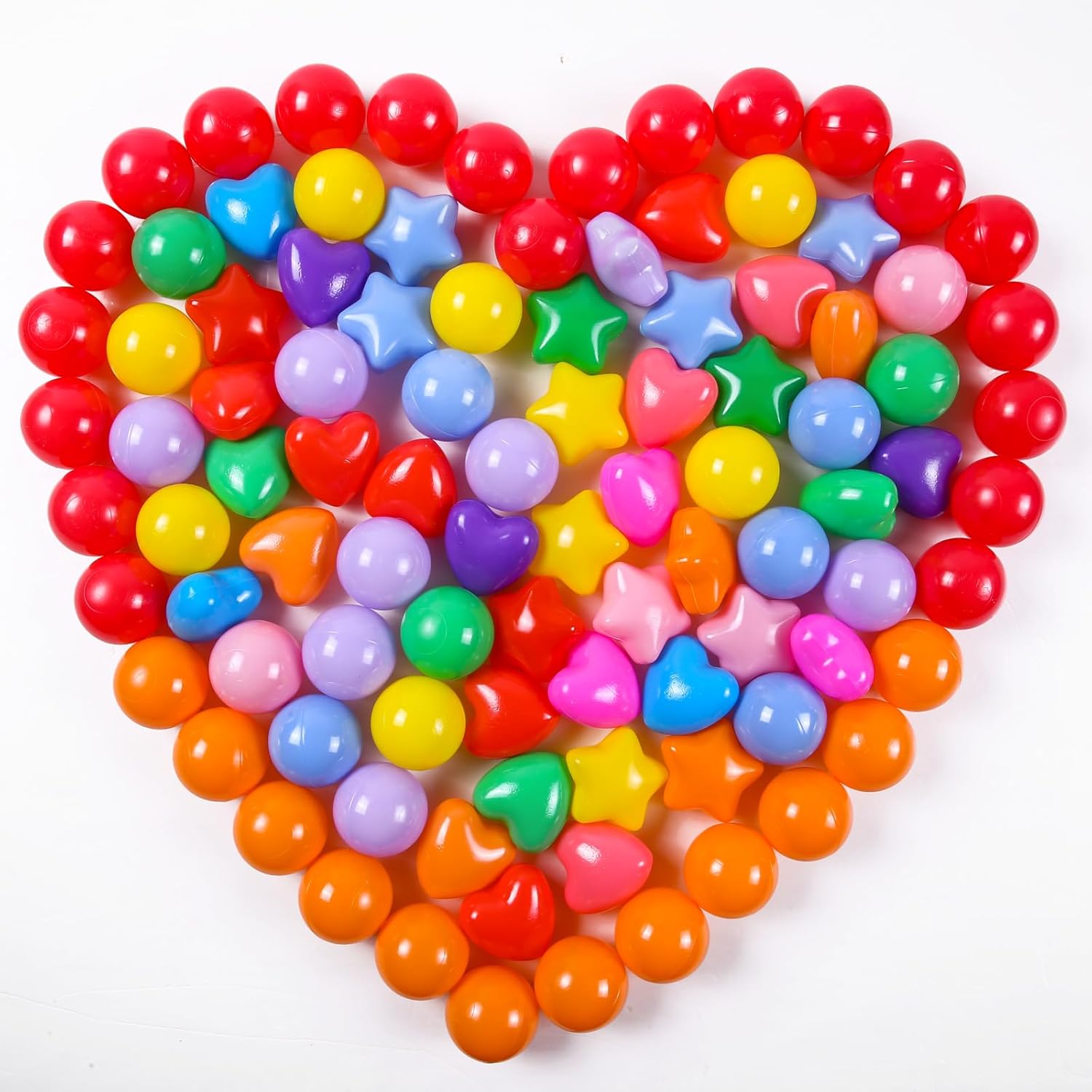 Thumbnail 6 de Heopeis Ball Pit Balls Pack (100/200/500) – Star & Round, BPA Free, Non-Toxic Empty-Cavity Play Balls for Toddlers
