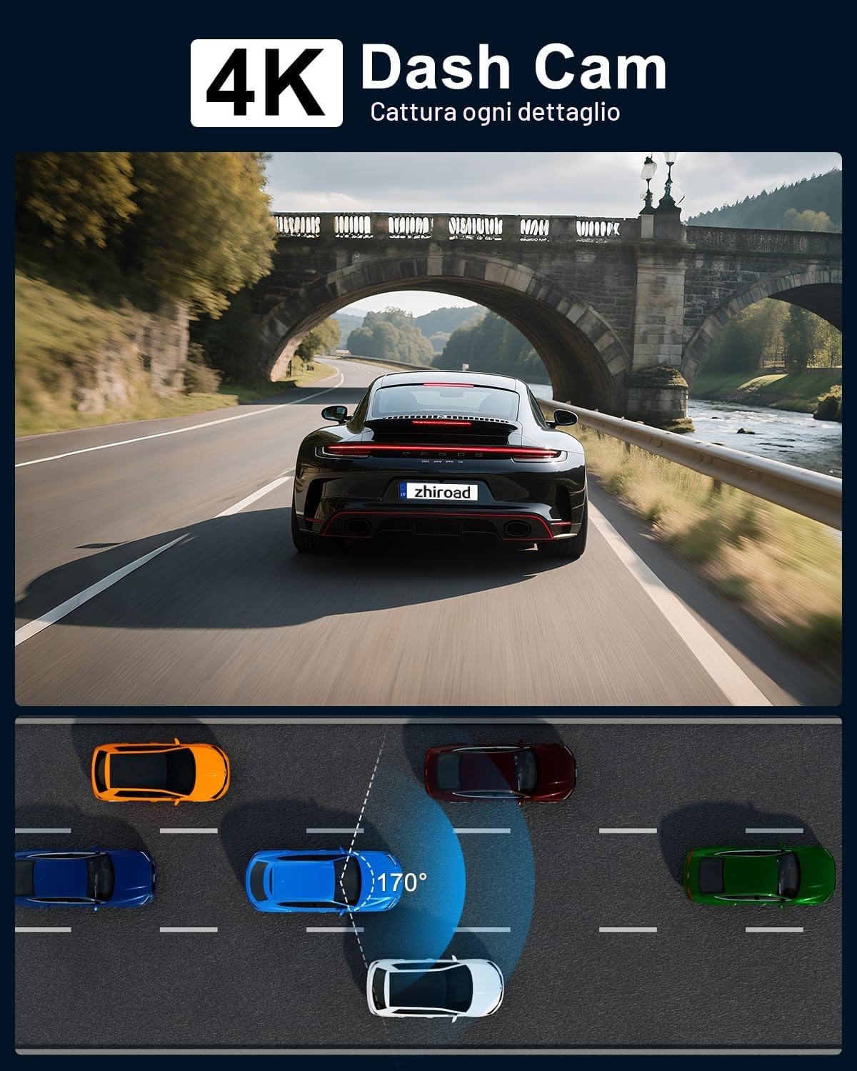 Detalle 2 de Dash Cam Auto 4K Schermo 2,99''