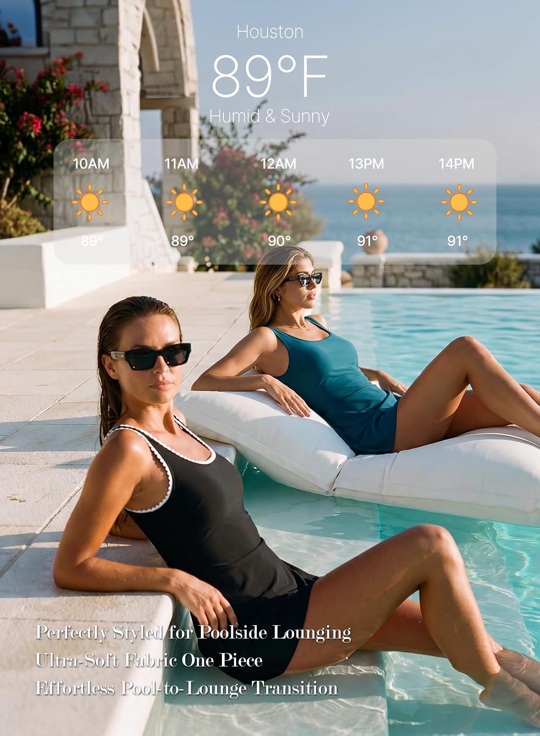 Thumbnail 5 de Aleumdr One Piece Swimdress Tummy Control