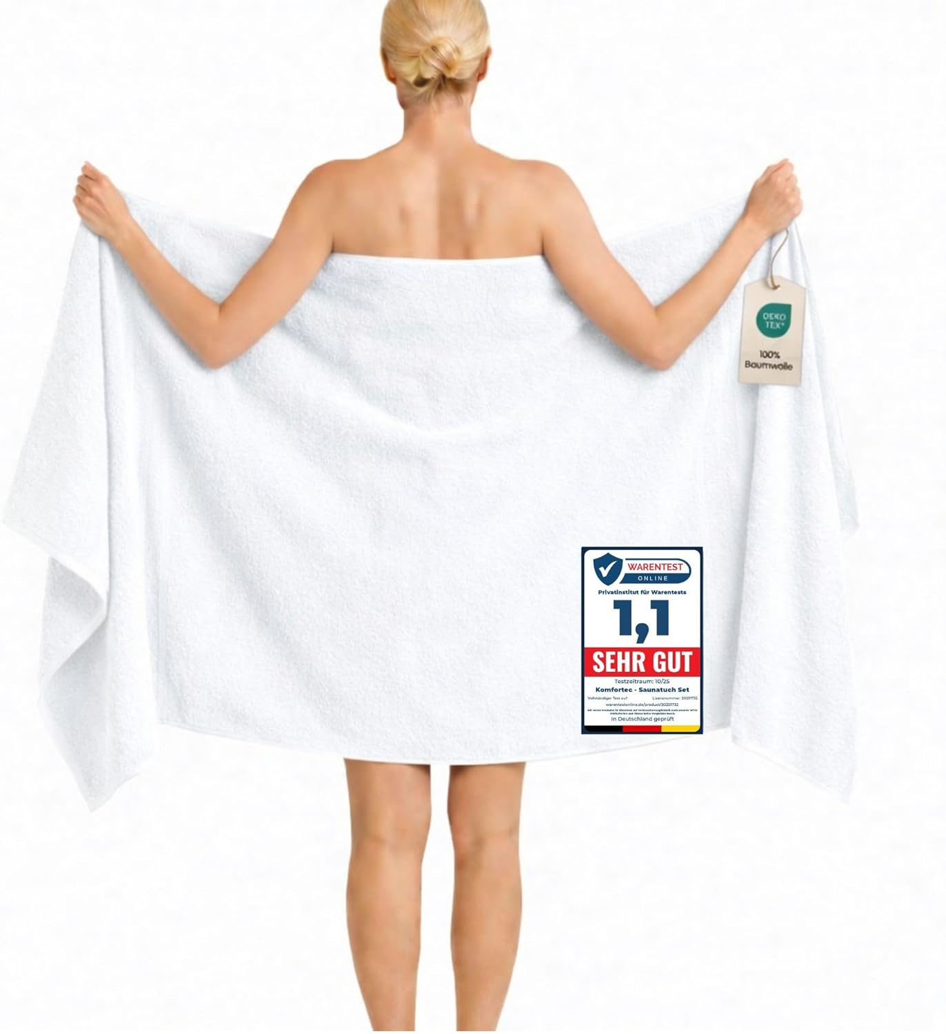 Serviette de sauna Komfortec 100 x 200 cm